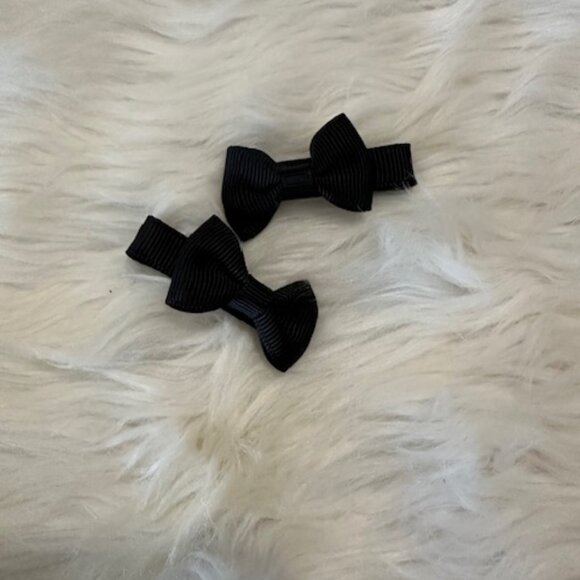 Hand Crafted Other - SET of Black 1 1/2" Mini Bow Tie Bows   7736
